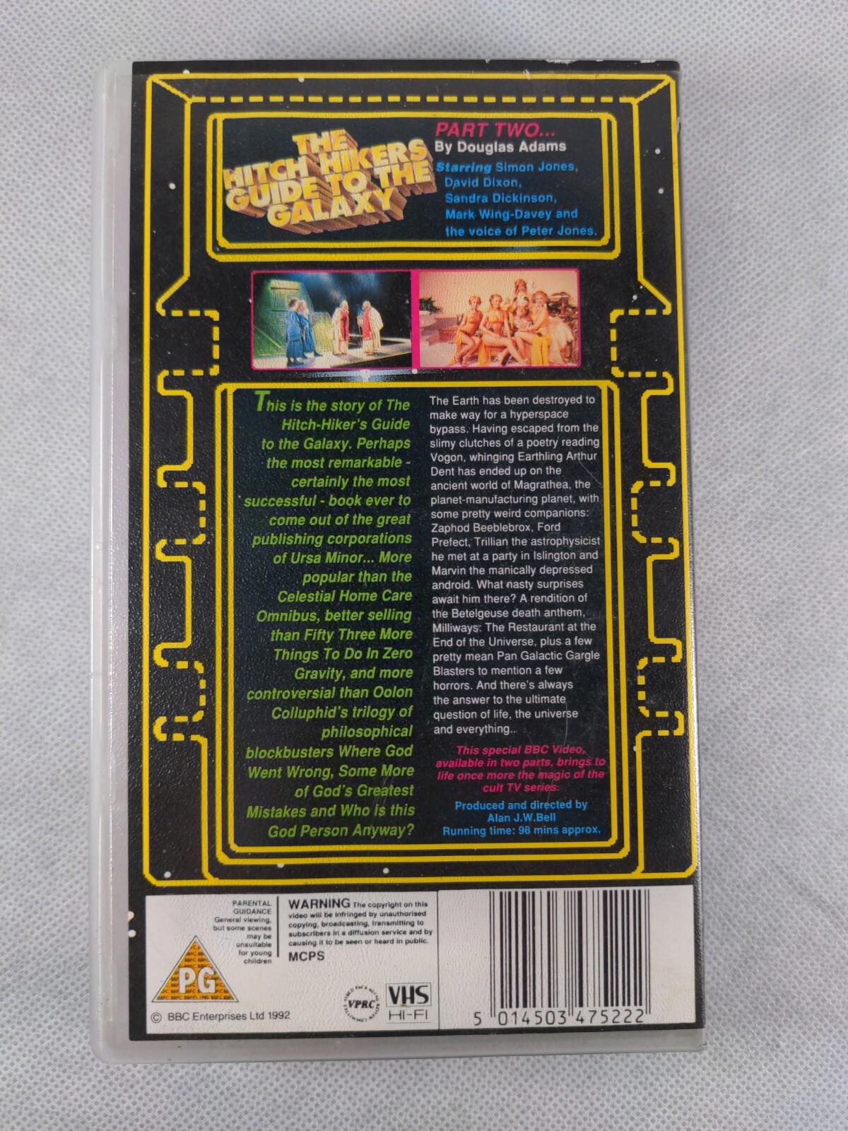 The Hitch Hikers Guide to the Galaxy Part 2 VHS Video Sealed Tape - Retrorama UK