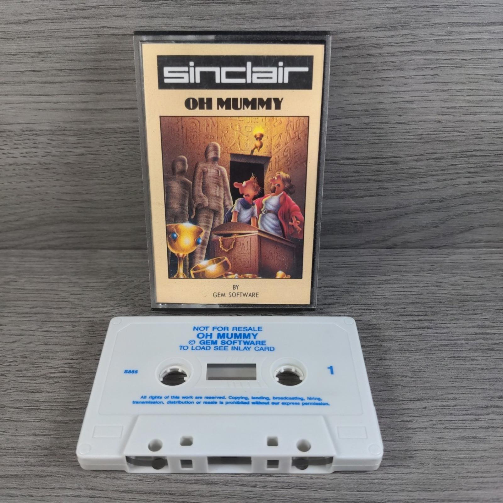 Oh Mummy ZX Spectrum 48K Game Cassette Gem Software Tested & Working