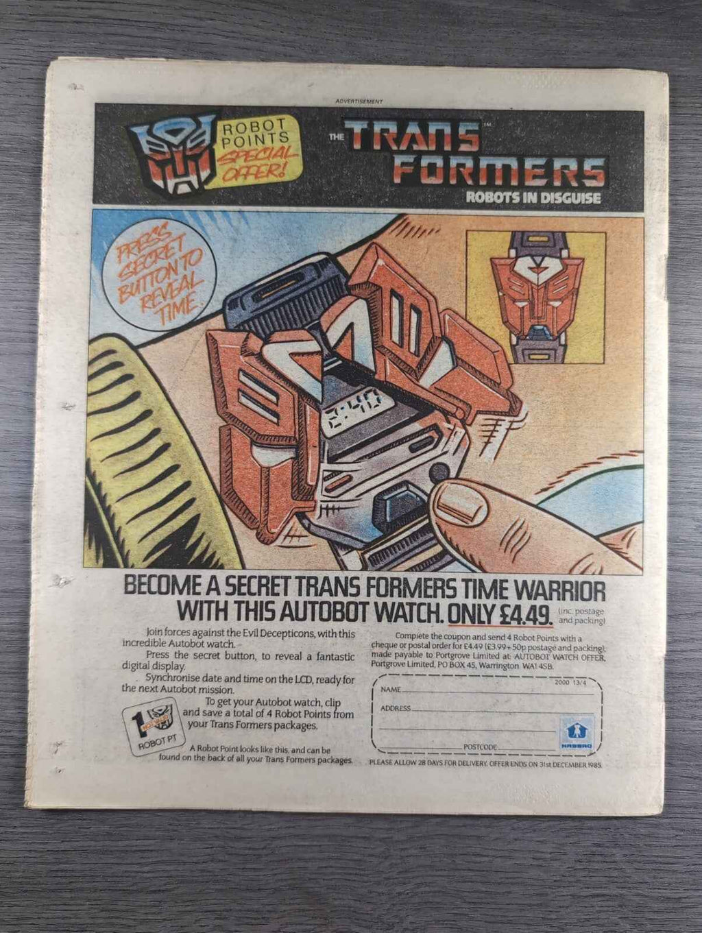 2000AD Prog 413 Featuring Judge Dread Comic 13th April 1985 Vintage Retro Comic
