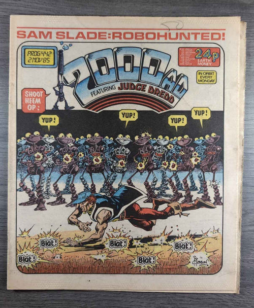 2000AD Prog 442 Featuring Judge Dread Comic 2nd Nov 1985 Vintage Retro Comic