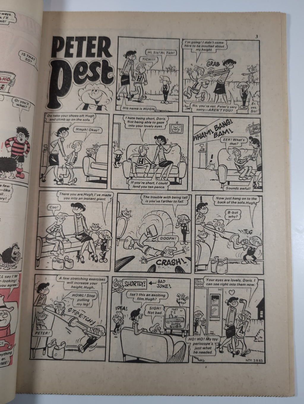 Nutty Comic Featuring Bananaman Issue No. 186 Sept 3rd 1983 Vintage Retro Comic