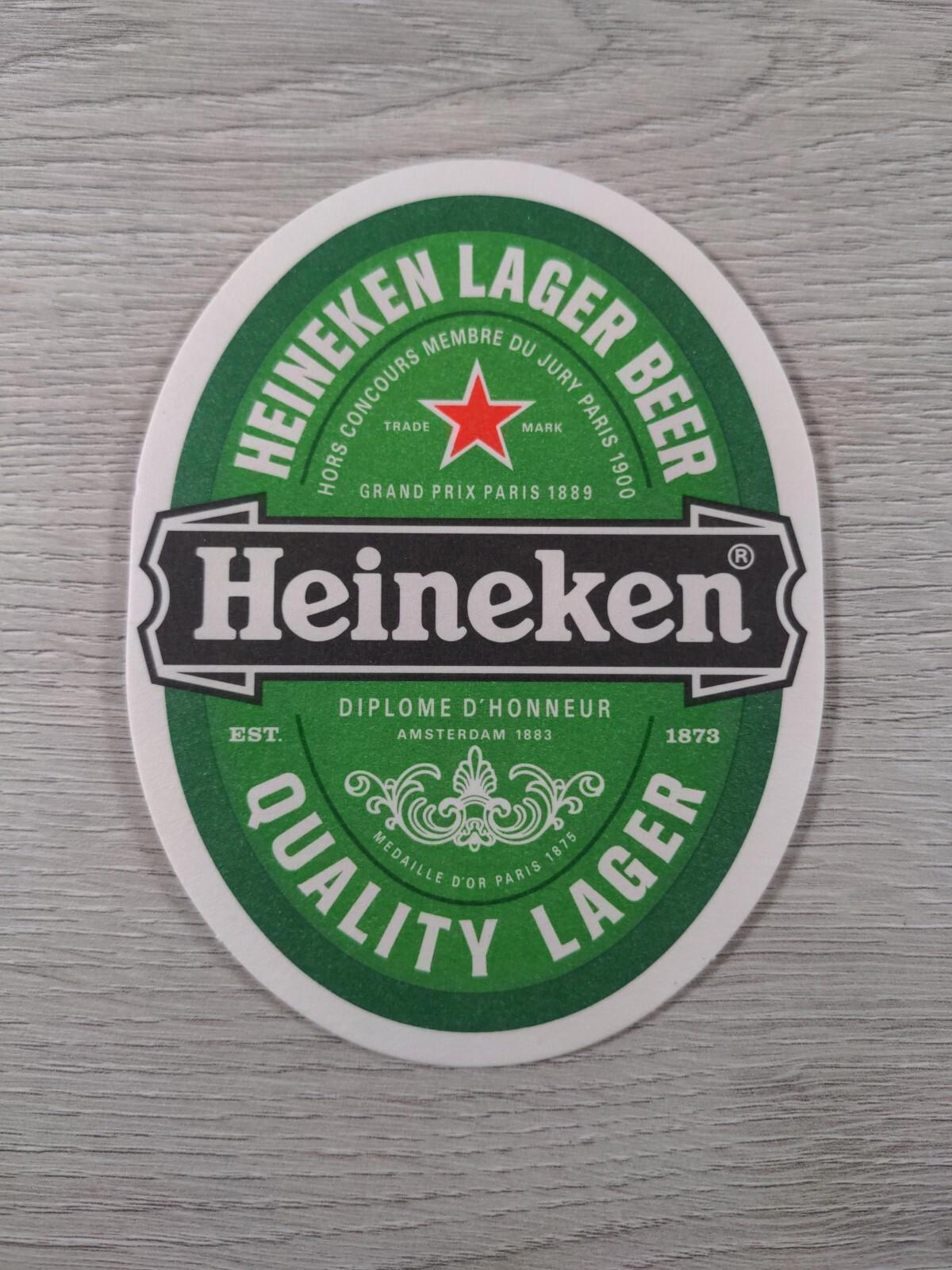12 x Heineken Beer Mats Home Bar Pub Free Postage - Retrorama UK