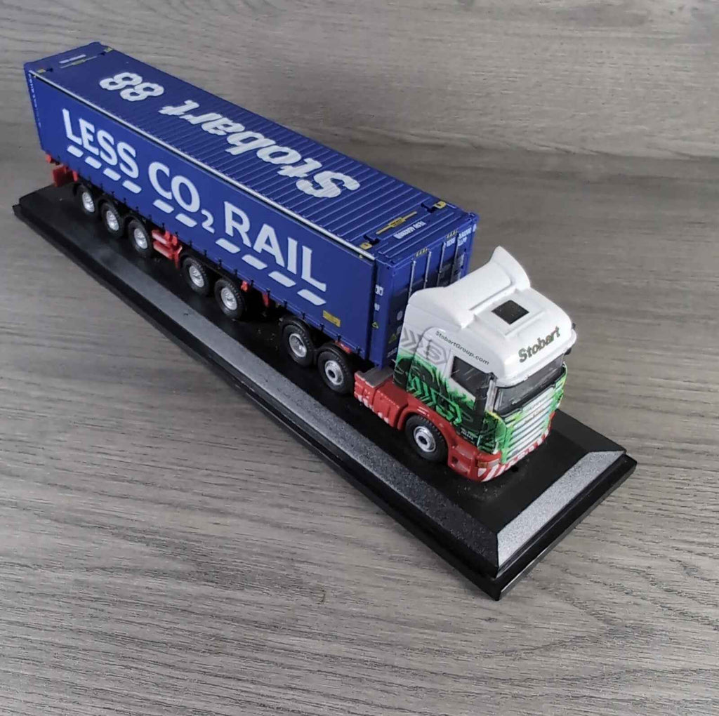 Atlas Editions Eddie Stobart Scania R440Highline Skeletal Trailer Olave St Clair