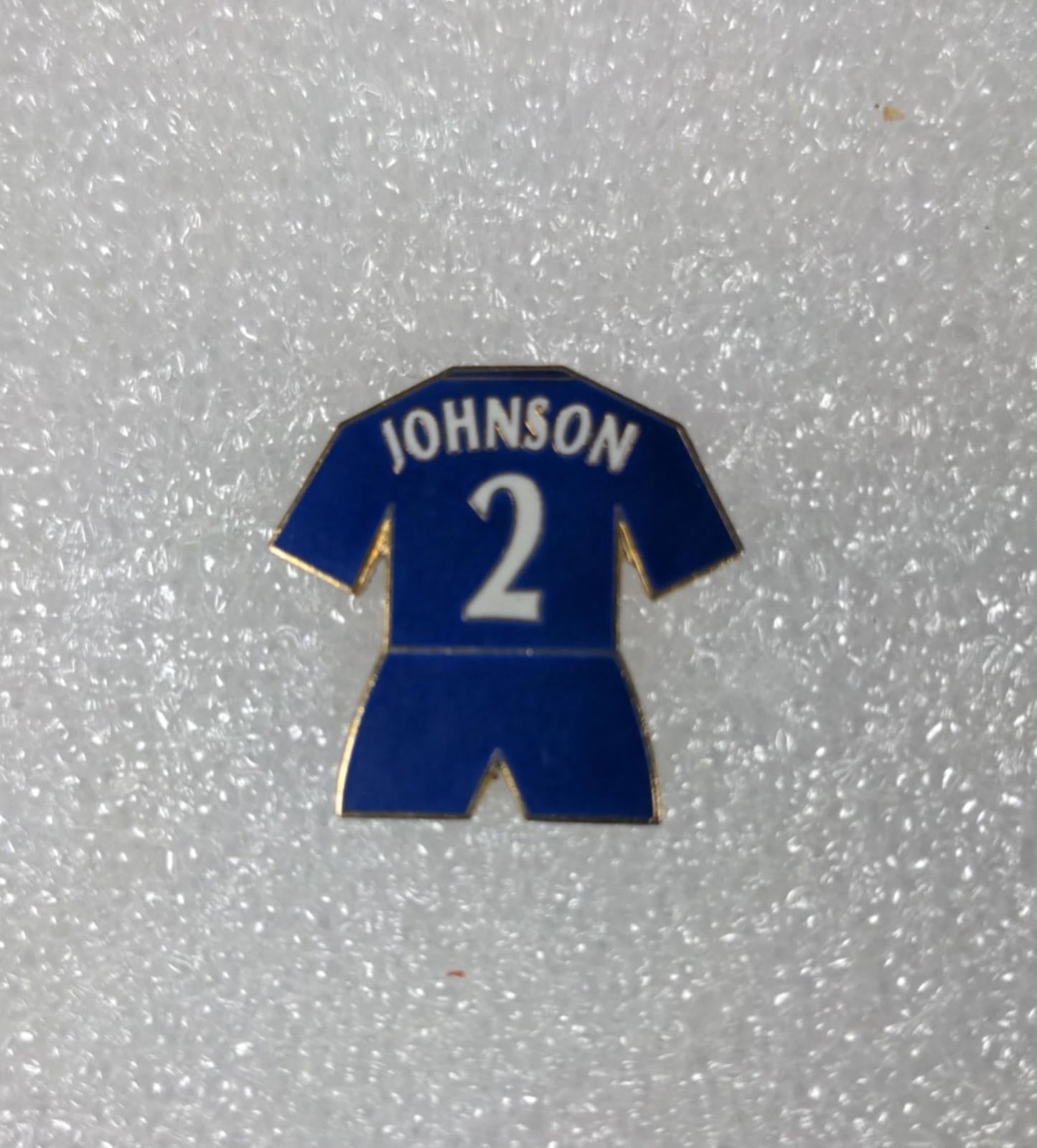 Chelsea Football Club Johnson No2 Shirt Enamel Pin Badge - Retrorama UK