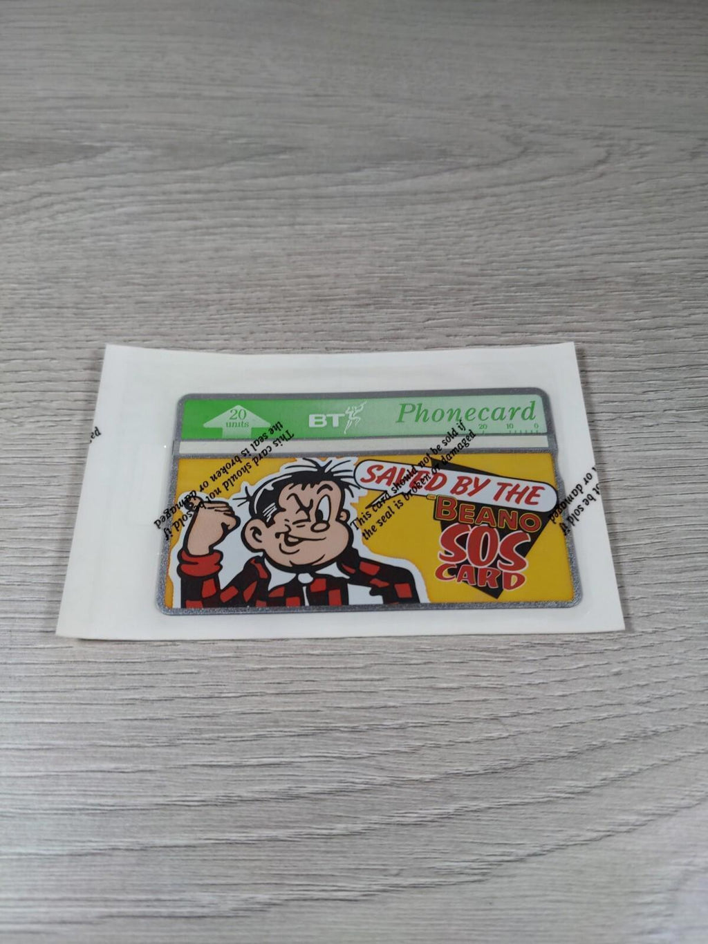BT Phone Card Saved By The Beano SOS Card £2 Vintage Phonecard - Retrorama UK