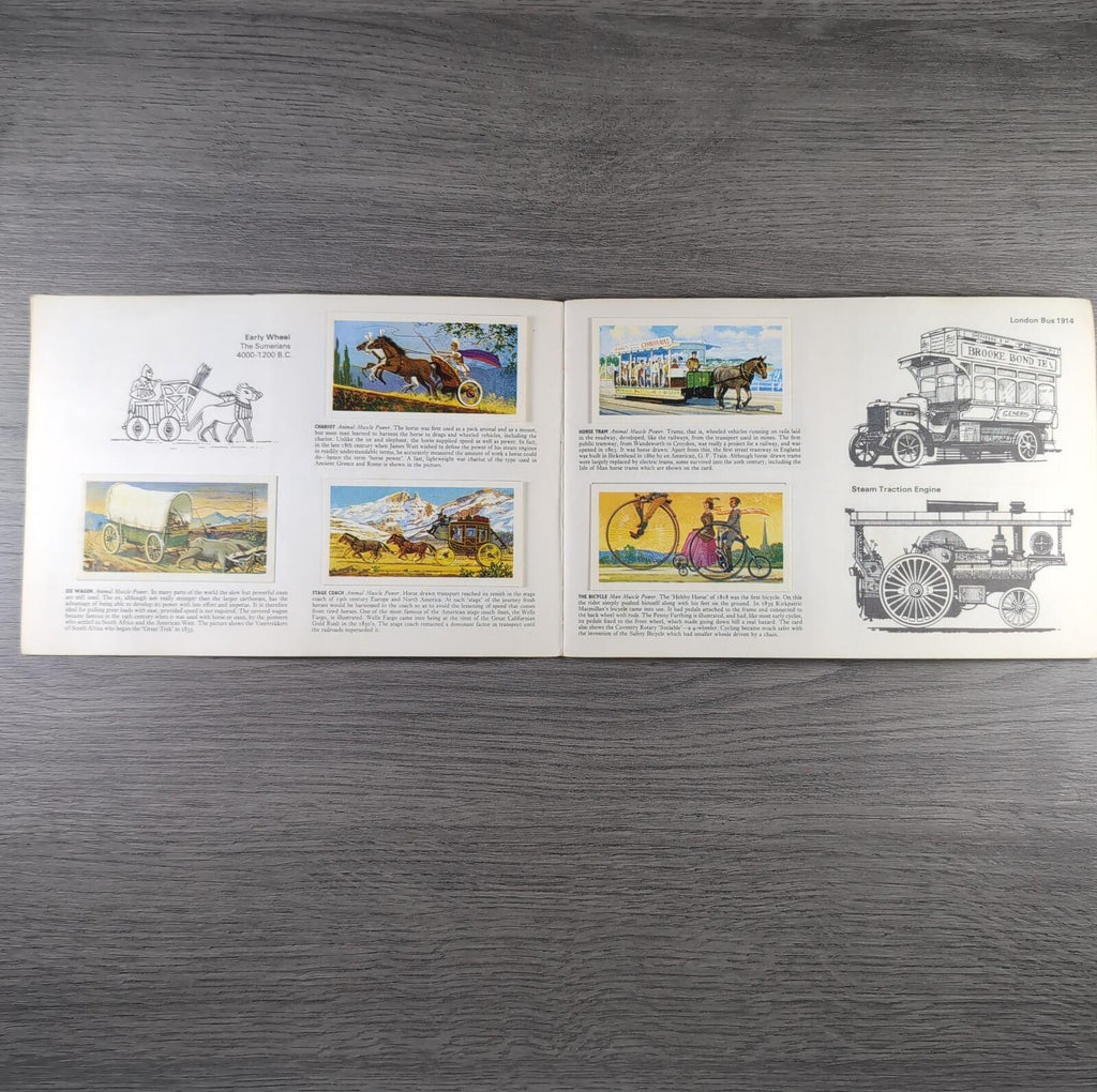 Brooke Bond Tea Picture Cards Album Transport Through The Ages Complete Set