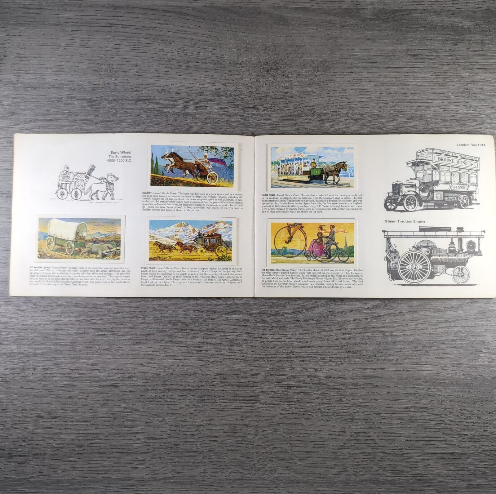 Brooke Bond Tea Picture Cards Album Transport Through The Ages Complete Set