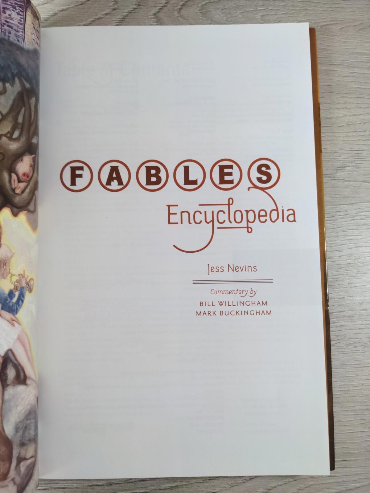 Vertigo Comics The Fables Encyclopedia Jess Nevins Hardback Graphic Novel