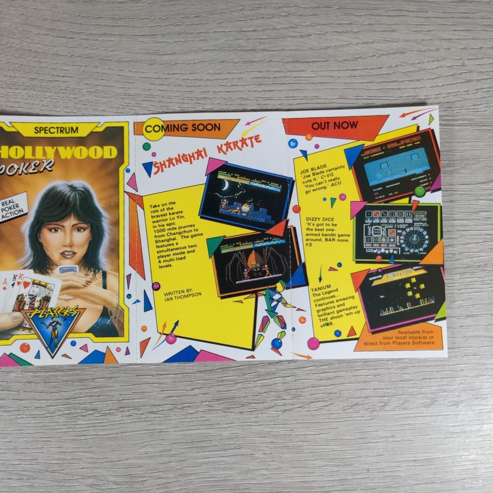 Hollywood Poker ZX Spectrum 48K 128K Video Game Cassette Tested & Working