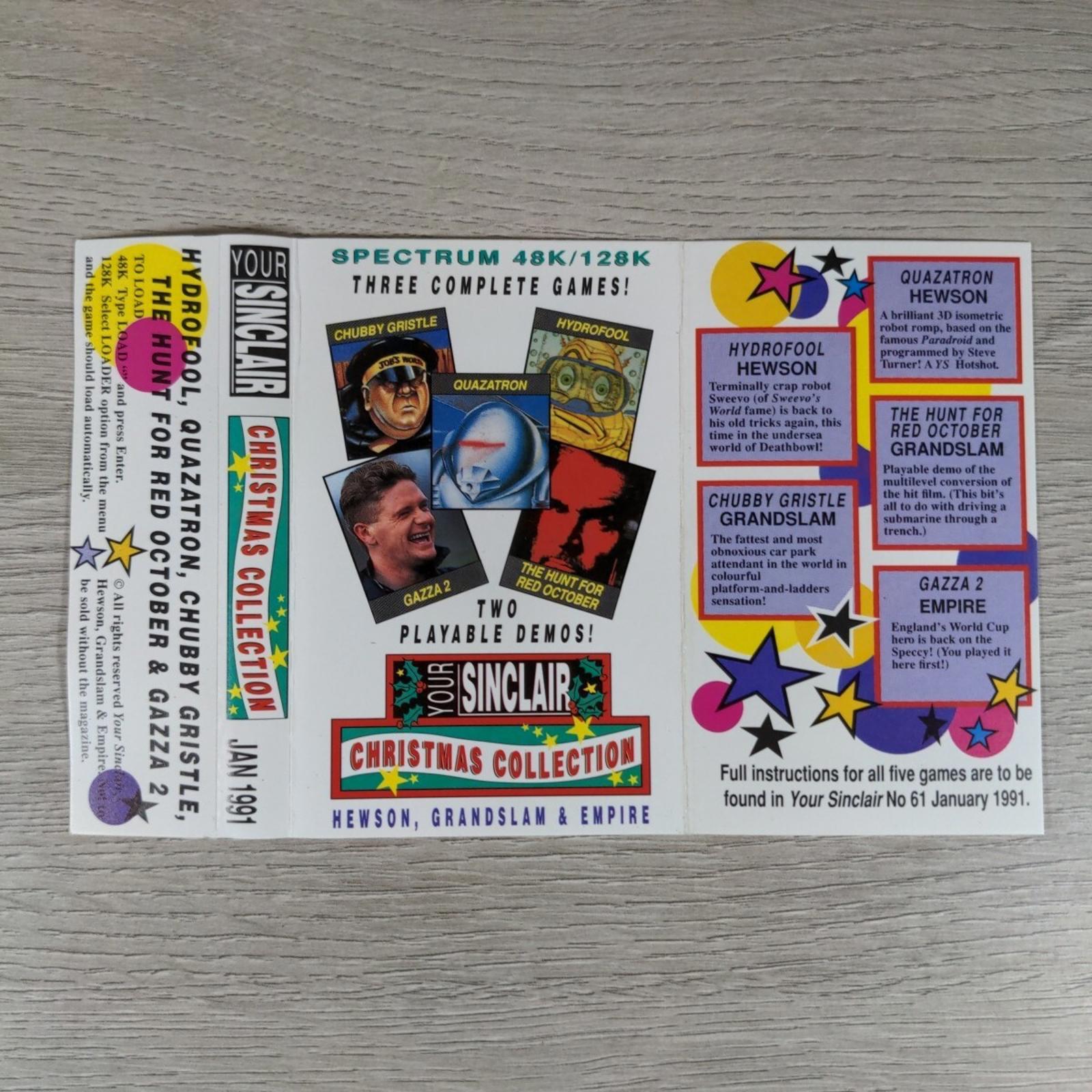 Your Sinclair Christmas Collection Jan 1991 ZX Spectrum 48 128K Cassette Tested - Retrorama UK