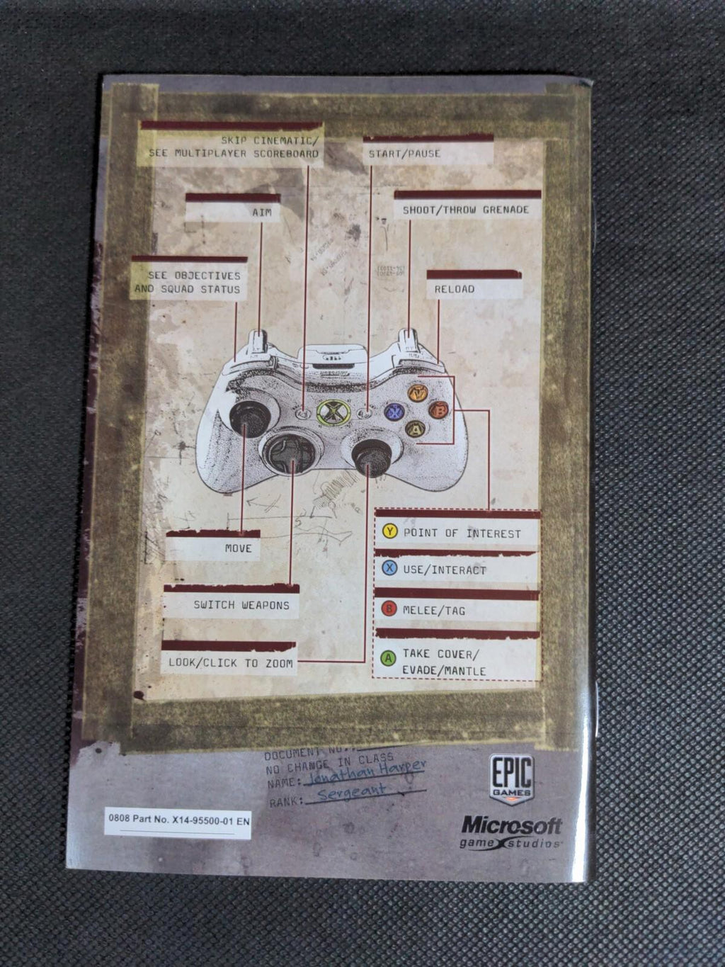 Gears Of War 2 Microsoft Xbox 360 Game + Manual Tested & Working VGC