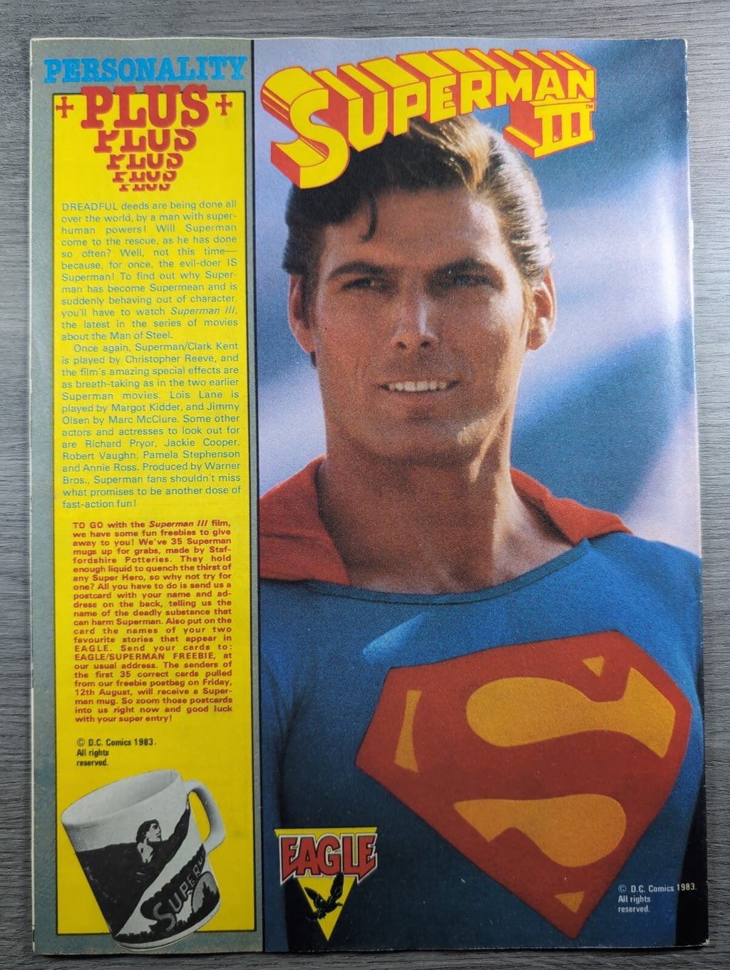 Eagle Comic 6th August 1983 Vintage Retro UK Comic