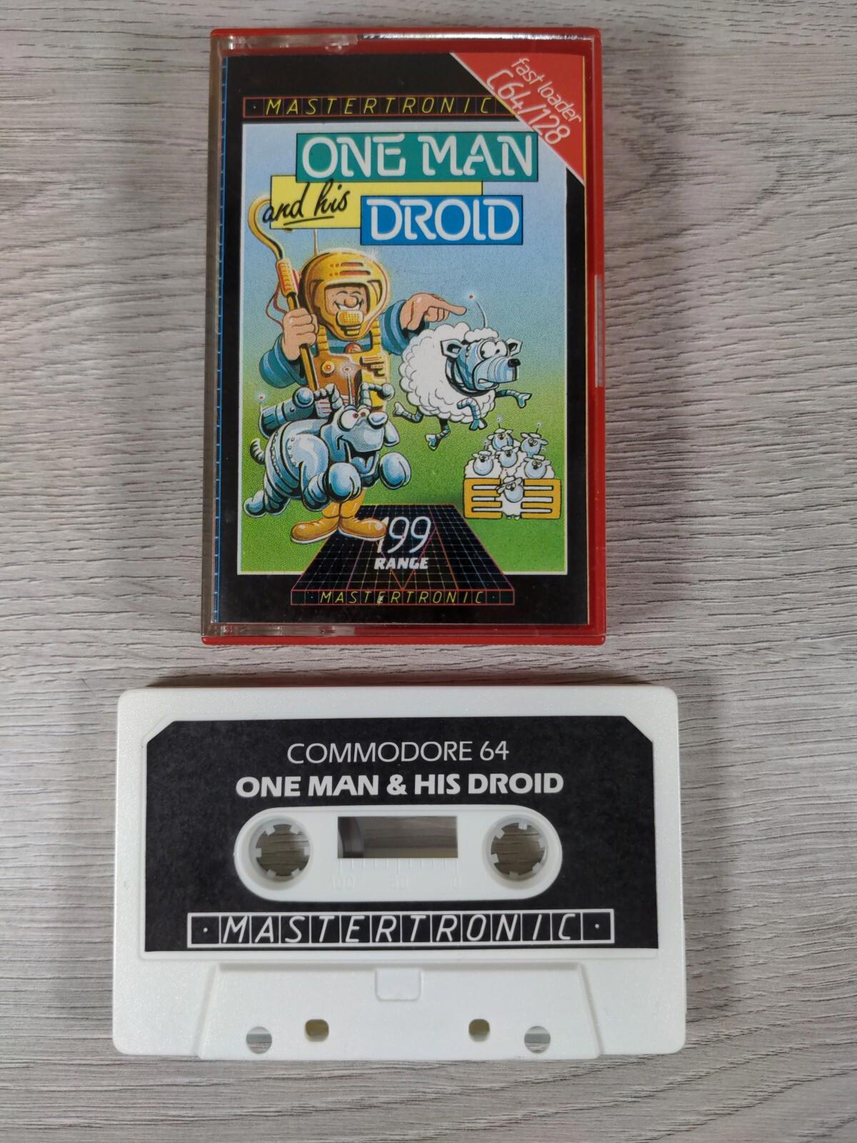 One Man And His Droid Commodore 64 C64 Video Game Cassette Tested & Working