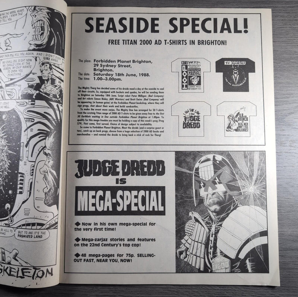 2000AD Prog 579 Featuring Judge Dredd 18th June 1988 Vintage Comic