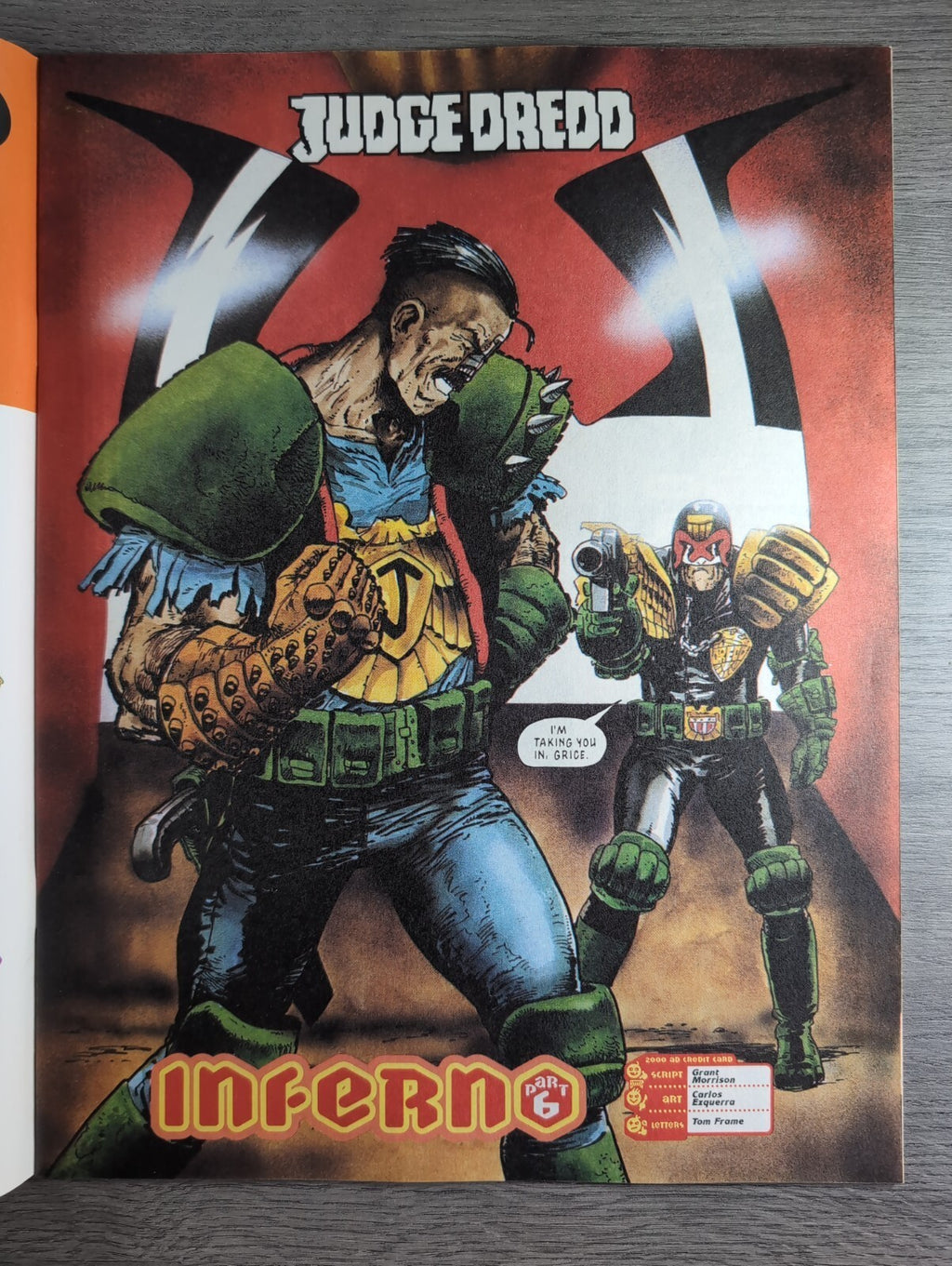 2000AD Prog 847 Featuring Judge Dredd Comic 7th Aug 1993 Vintage Retro Comic