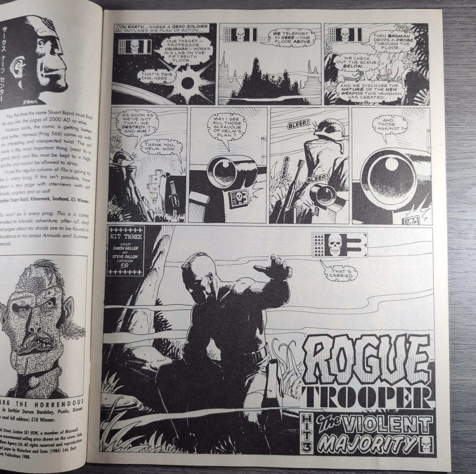 2000AD Prog 574  Featuring Judge Dredd 14th May 1988 Vintage Comic