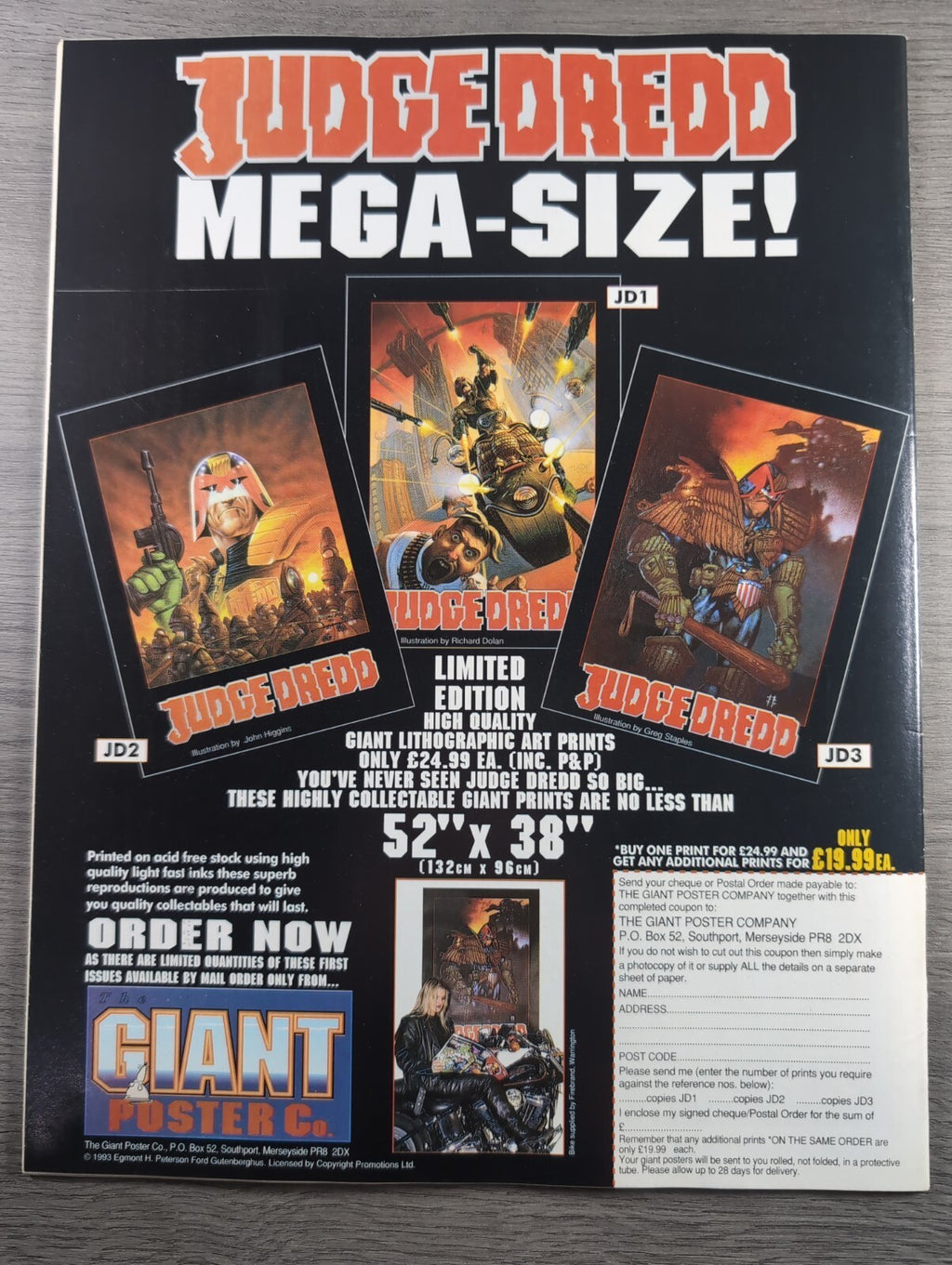 2000AD Prog 886 Featuring Judge Dredd Comic 6th May 1994 Vintage Retro Comic