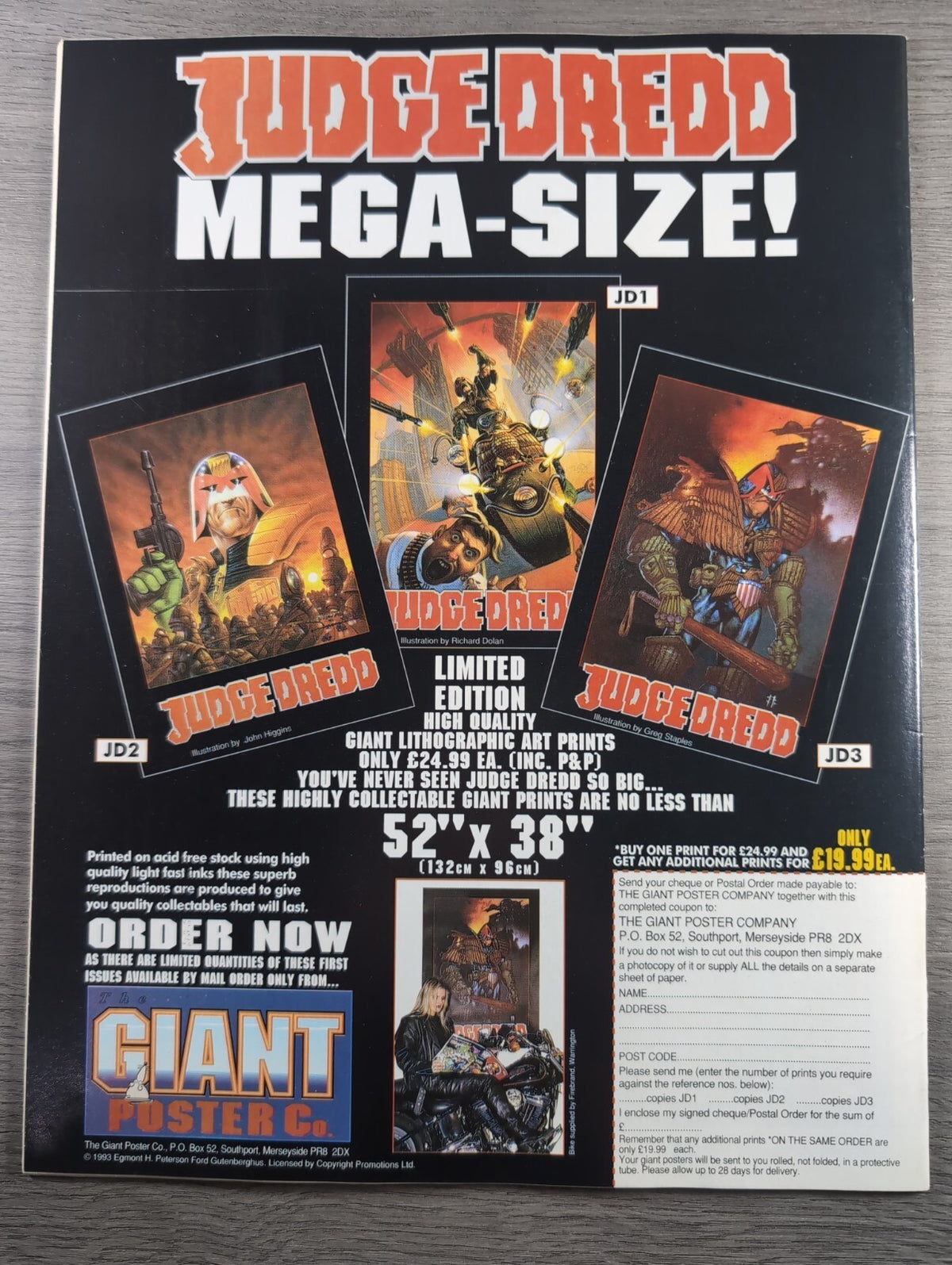 2000AD Prog 886 Featuring Judge Dredd Comic 6th May 1994 Vintage Retro Comic