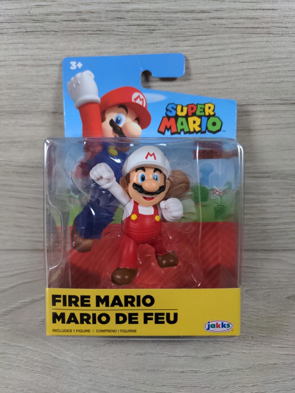 Super Mario - Fire Mario 6cm Action Figure Jakks Pacific - Factory Sealed Pack