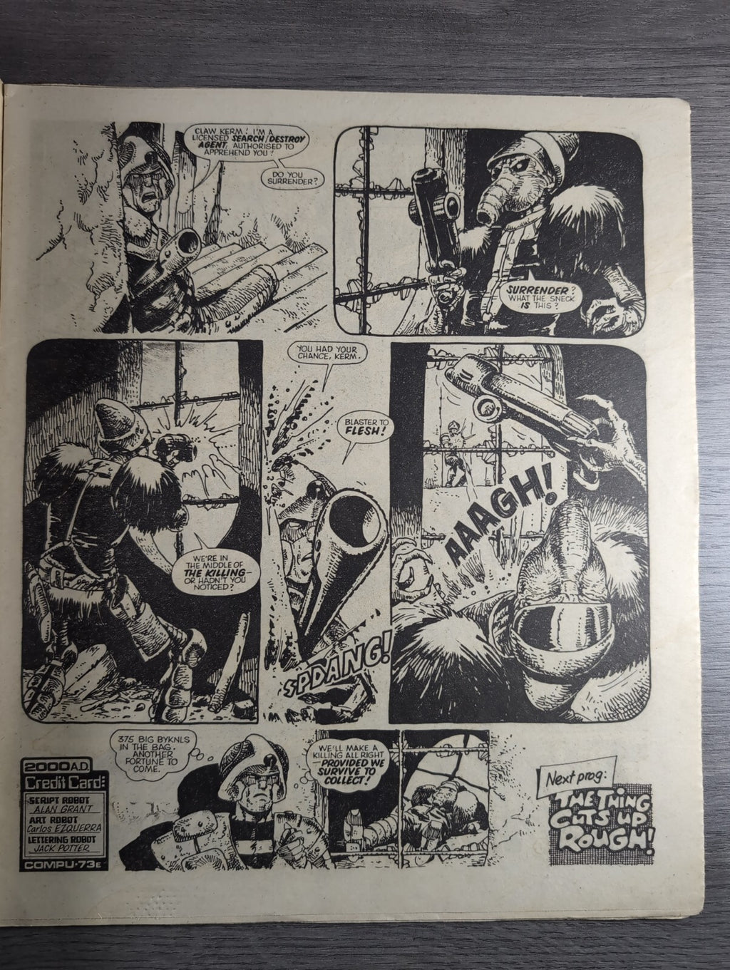 2000AD Prog 351 Featuring Judge Dredd Comic 14th Jan 1984 Vintage Retro Comic