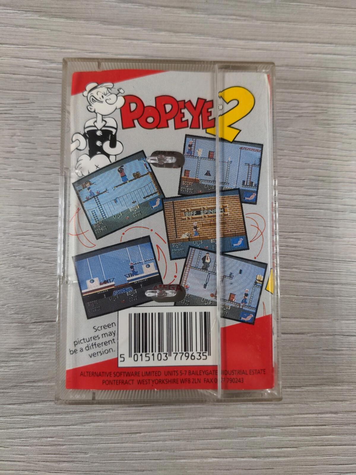 Popeye 2 Commodore 64 C64 Game Cassette Tested & Working - Retrorama UK