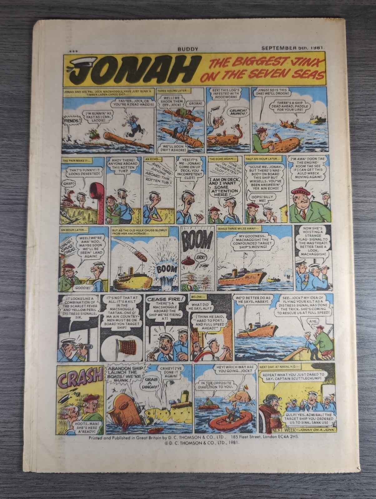Buddy Comic Issue No 30 5th Spetember 1981 Vintage Retro Comic