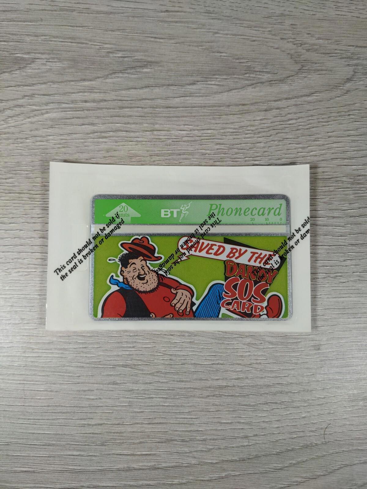BT Phone Card Saved By The Dandy SOS Card £2 Vintage Phonecard