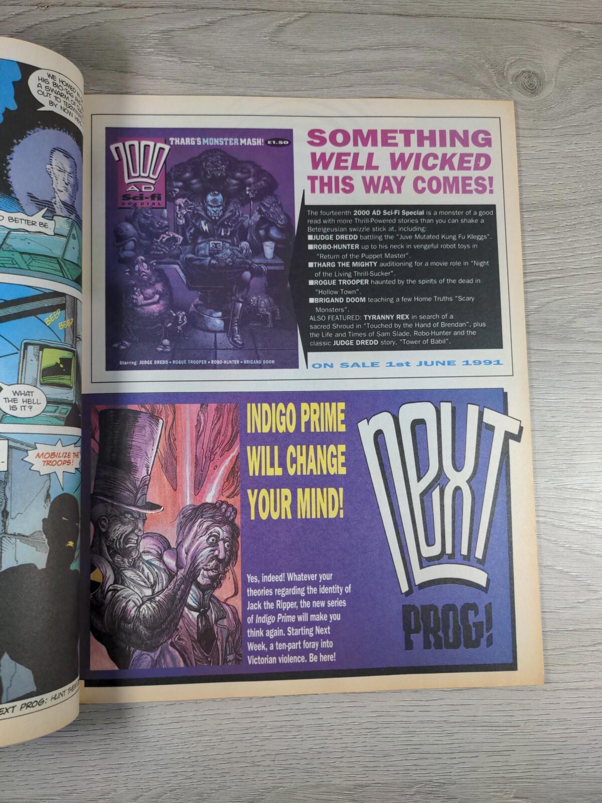 2000AD Featuring Judge Dredd Prog 734 June 1991 Vintage Comic - Retrorama UK