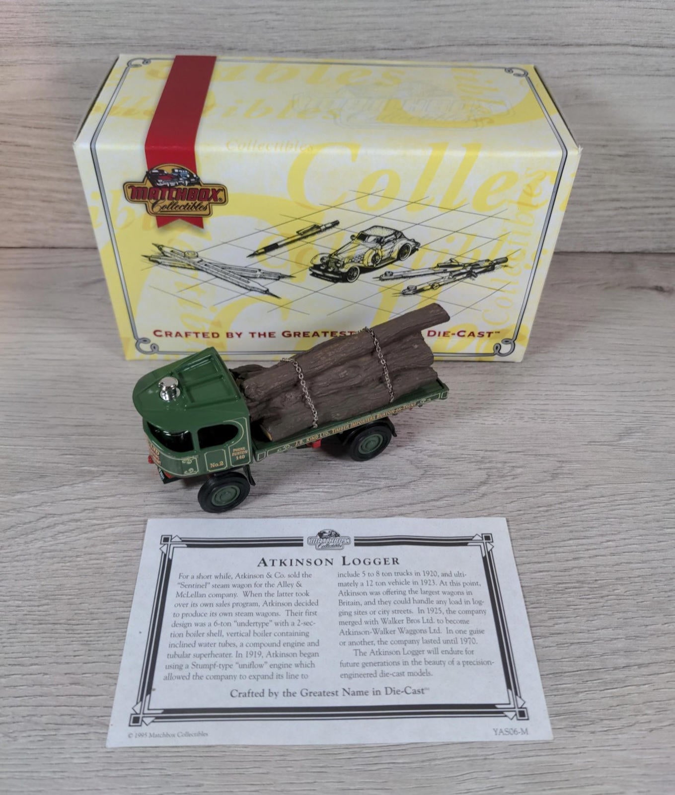 Matchbox Collectables  Atkinson Logger Diecast Model YAS06-M 1995 Vintage - Retrorama UK