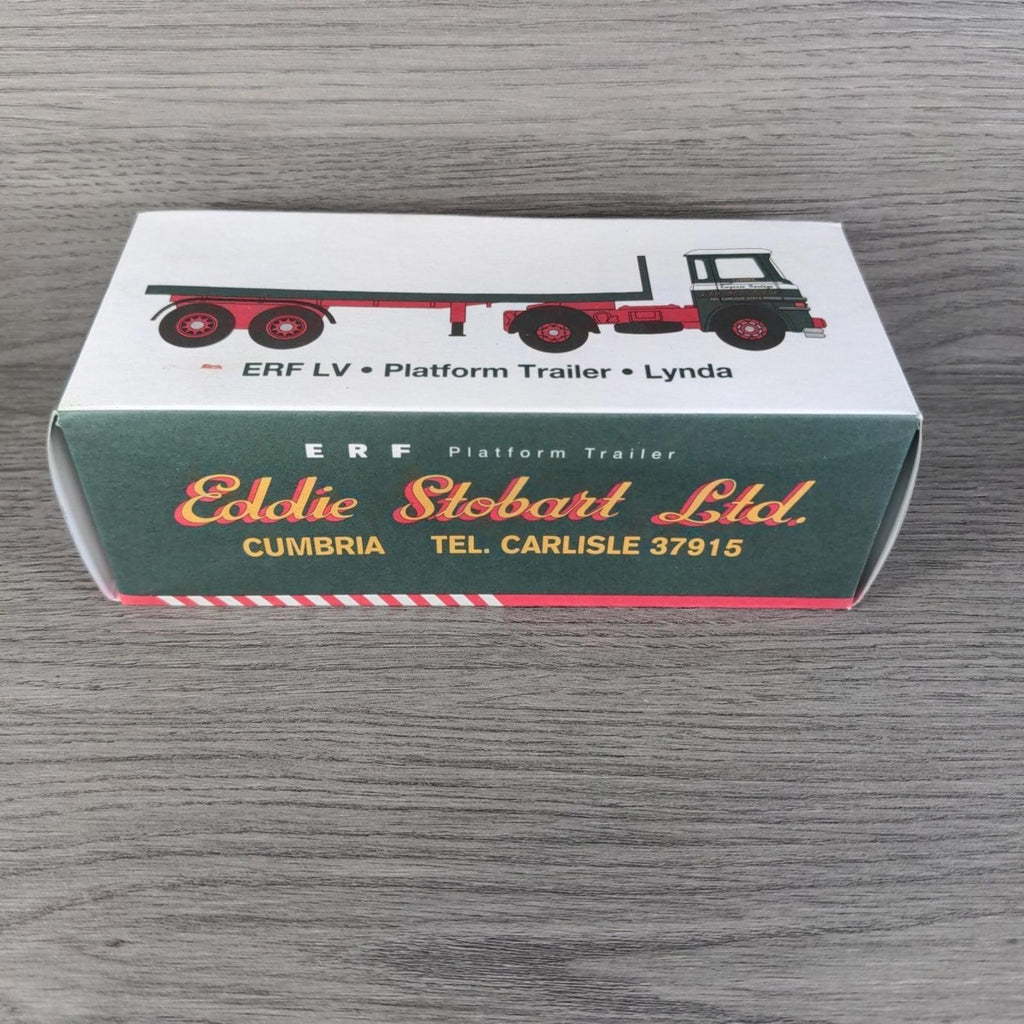 Atlas Editions Eddie Stobart ERF LV Platform Trailer Lynda 1:76 Die-Cast Model