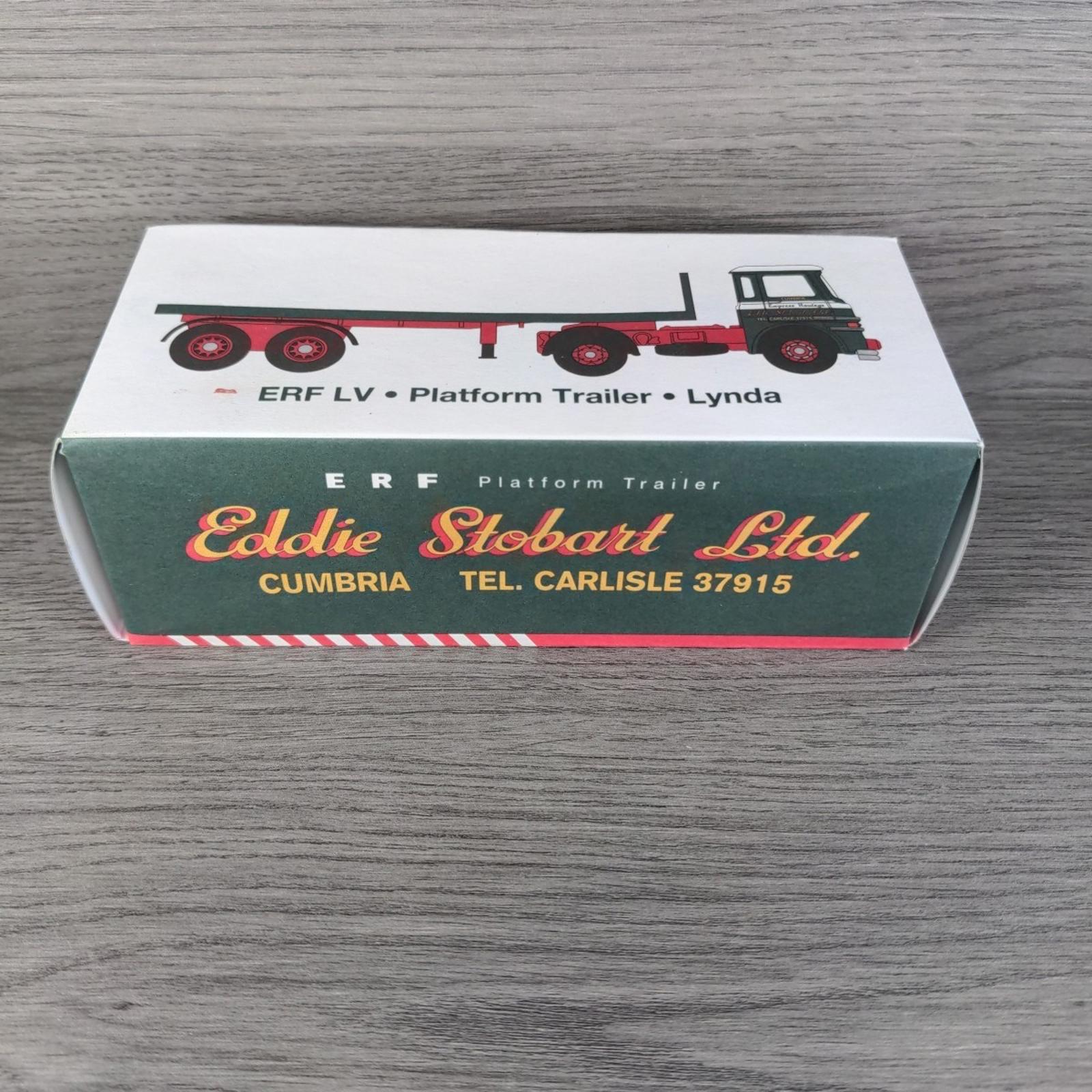 Atlas Editions Eddie Stobart ERF LV Platform Trailer Lynda 1:76 Die-Cast Model