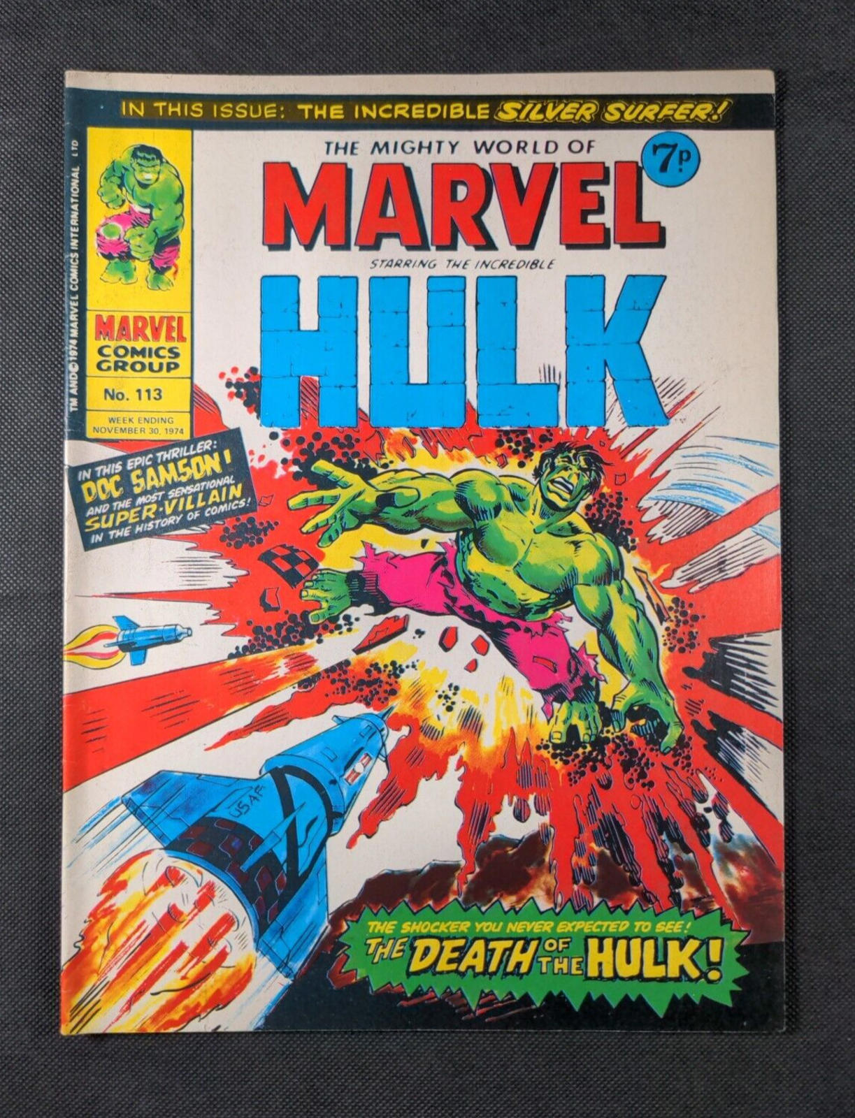 Mighty World of Marvel Comic Issue No 113 November 1974 Marvel UK Vintage Comic