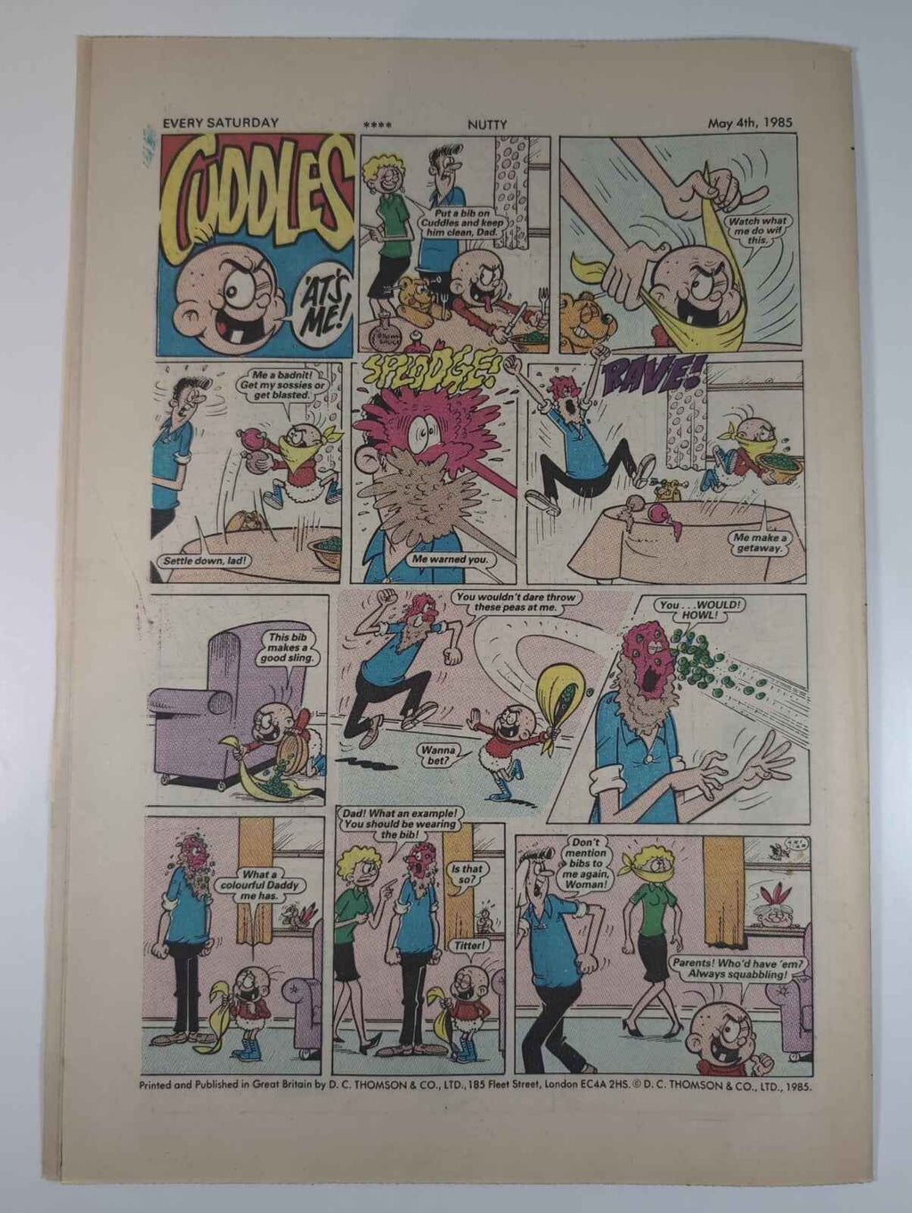 Nutty Comic Featuring Bananaman Issue No. 273 May 4th 1985 Vintage Retro Comic