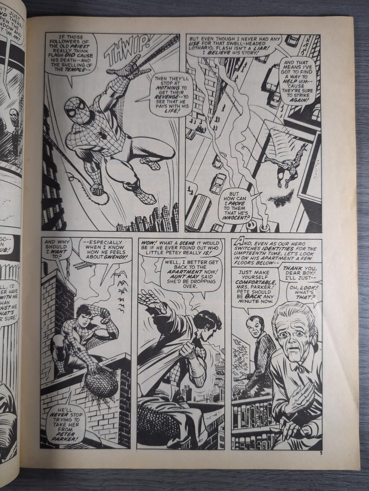 Spider-Man Comics Weekly No 155 Marvel Comics UK 31st January 1976 Vintage Comic