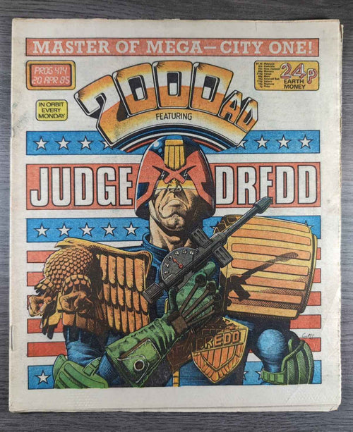 2000AD Prog 414 Featuring Judge Dread Comic 20 April 1985 Vintage Retro Comic