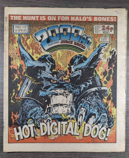 2000AD Prog 413 Featuring Judge Dread Comic 13th April 1985 Vintage Retro Comic