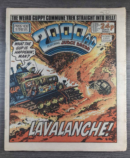 2000AD Prog 408 Featuring Judge Dread Comic 9th March 1985 Vintage Retro Comic