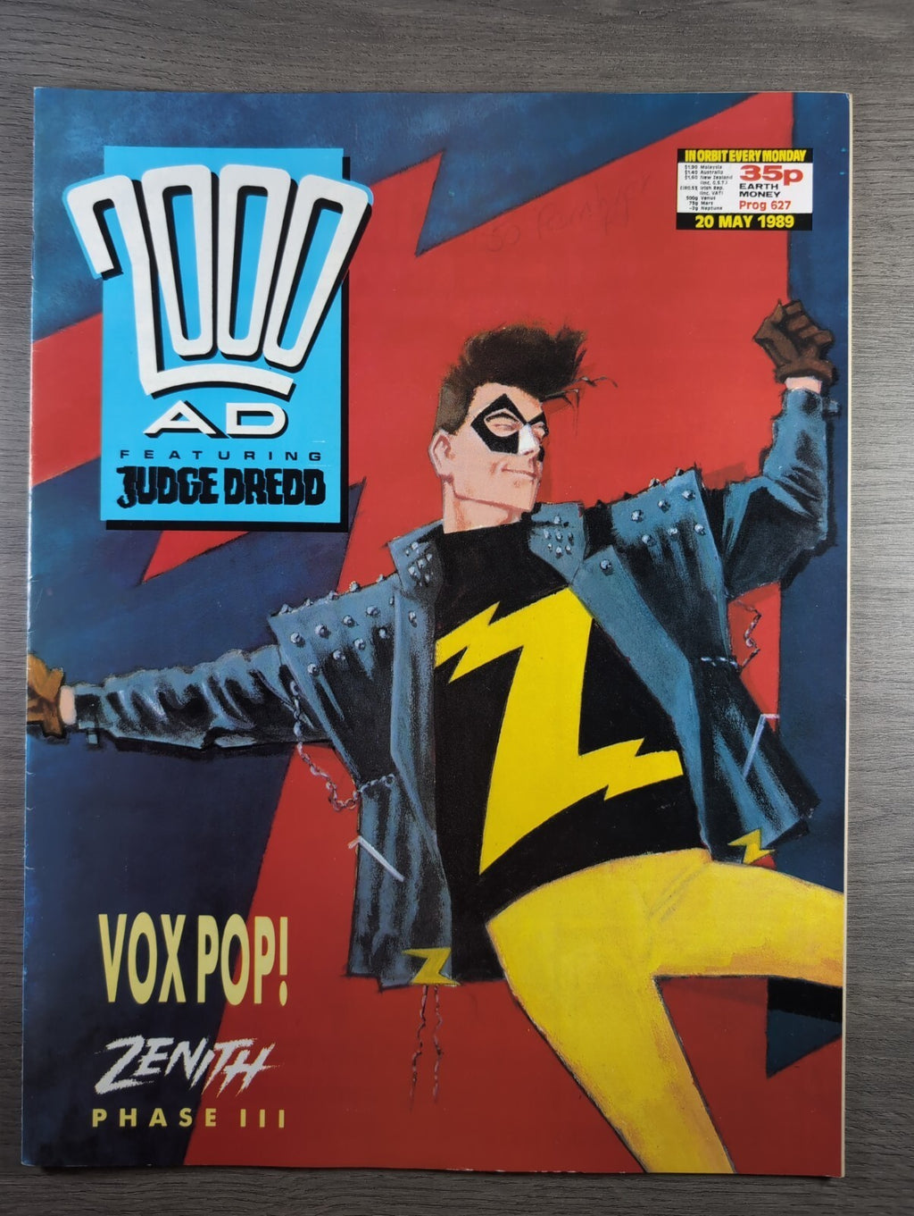 2000AD Prog 627 Featuring Judge Dread Comic 20th May 1989 Vintage Retro Comic