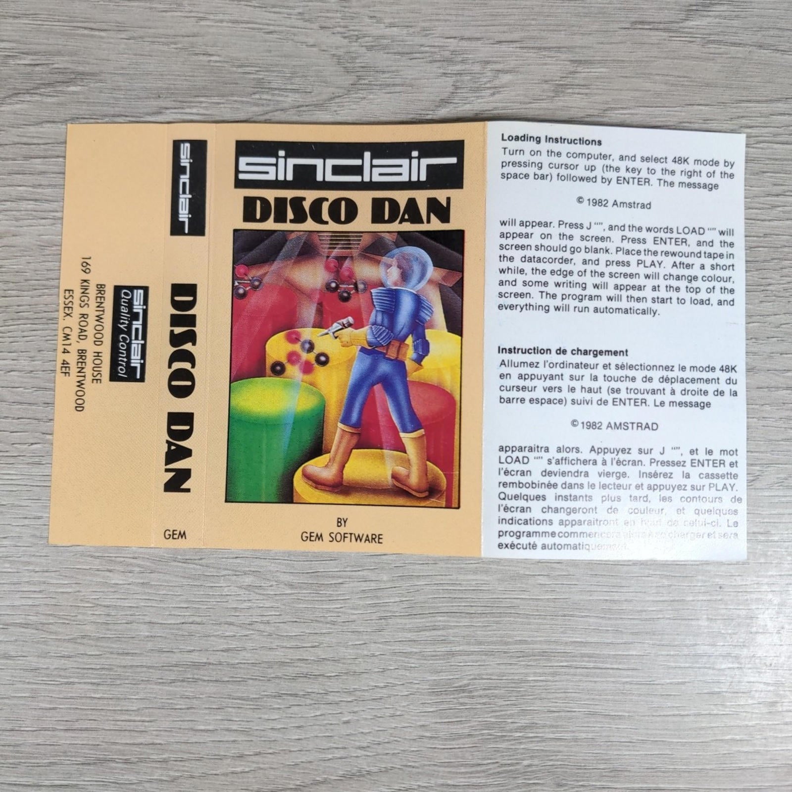 Disco Dan ZX Spectrum Game Cassette Gem Software Tested & Working