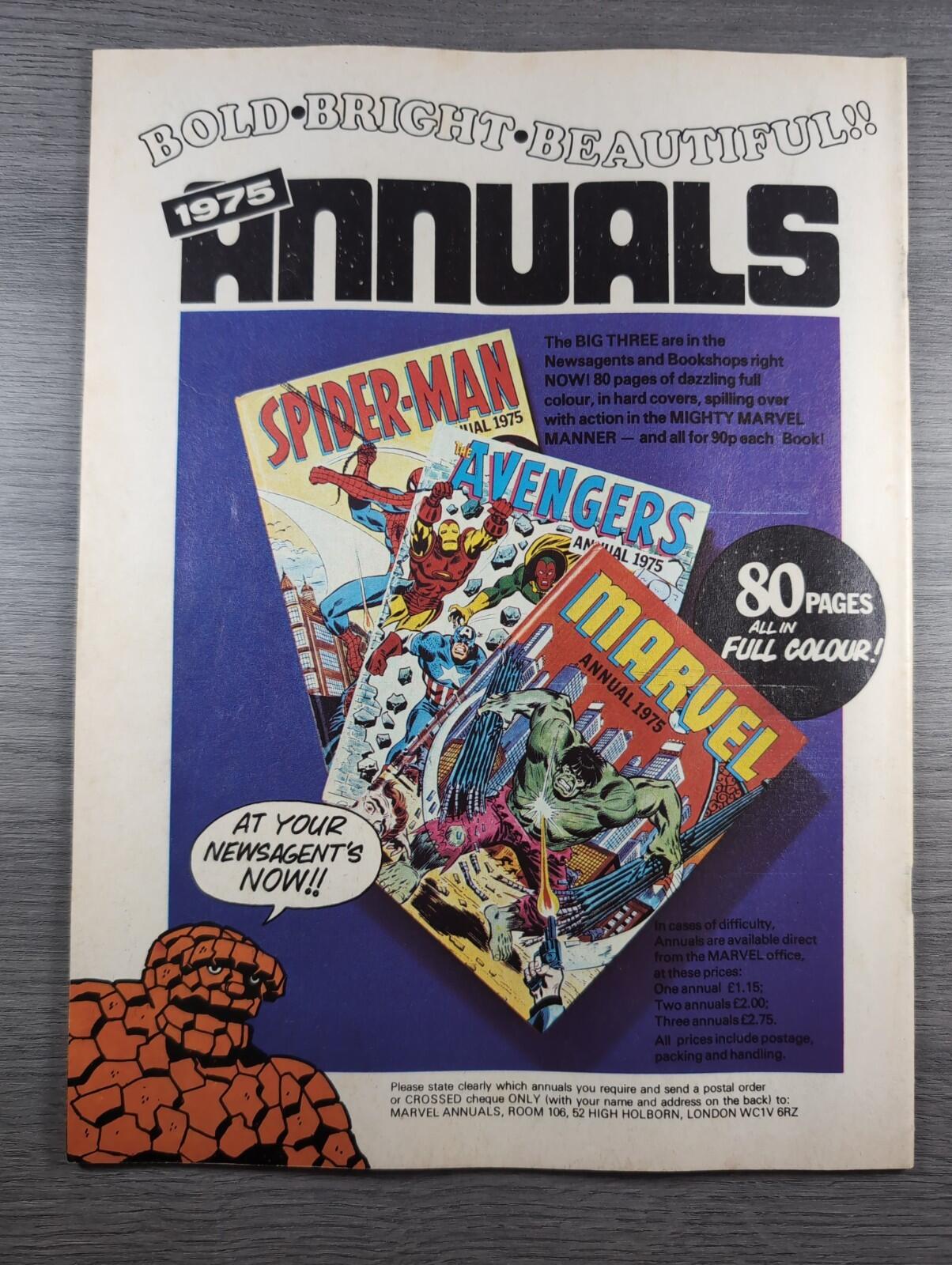 Spider-Man Comics Weekly No 93 Marvel Comics UK 23rd November 1974 Vintage Comic
