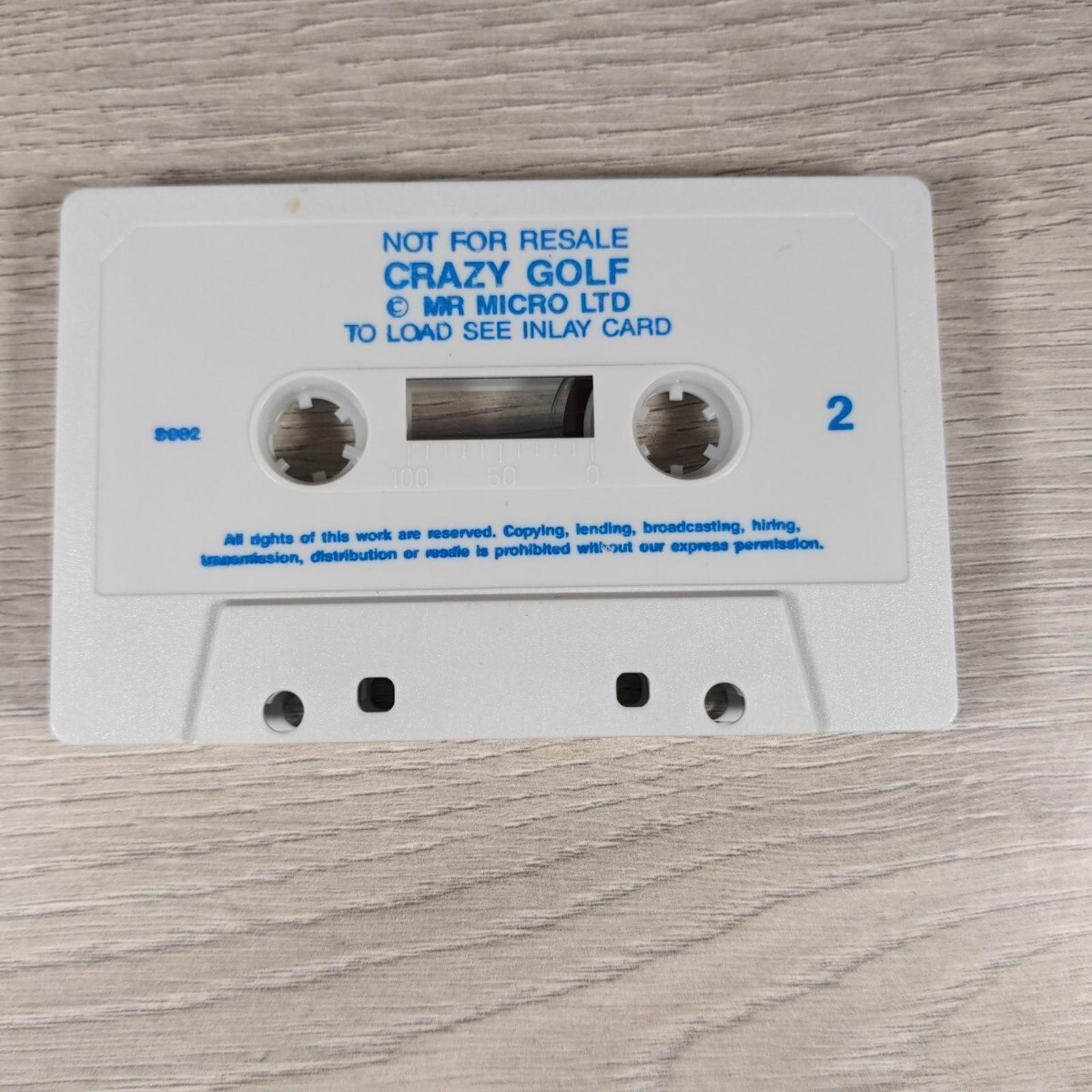 Crazy Golf Sinclair ZX Spectrum 48K Video Game Cassette Tested & Working