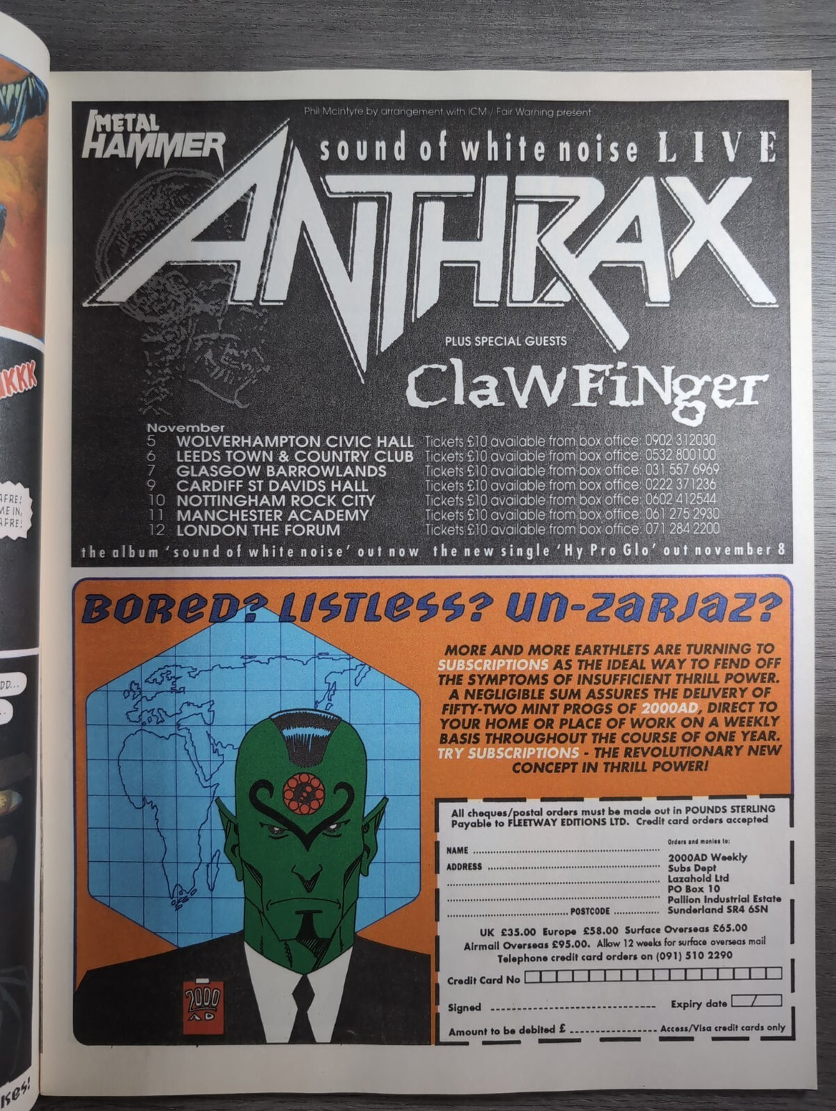 2000AD Prog 859 Featuring Judge Dredd Comic 3th Oct 1993 Vintage Retro Comic