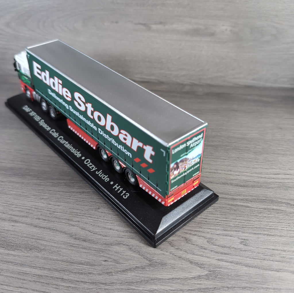 Atlas Editions Eddie Stobart DAF XF105 Space Cab Curtianside Ozzy Jude H113 1:76
