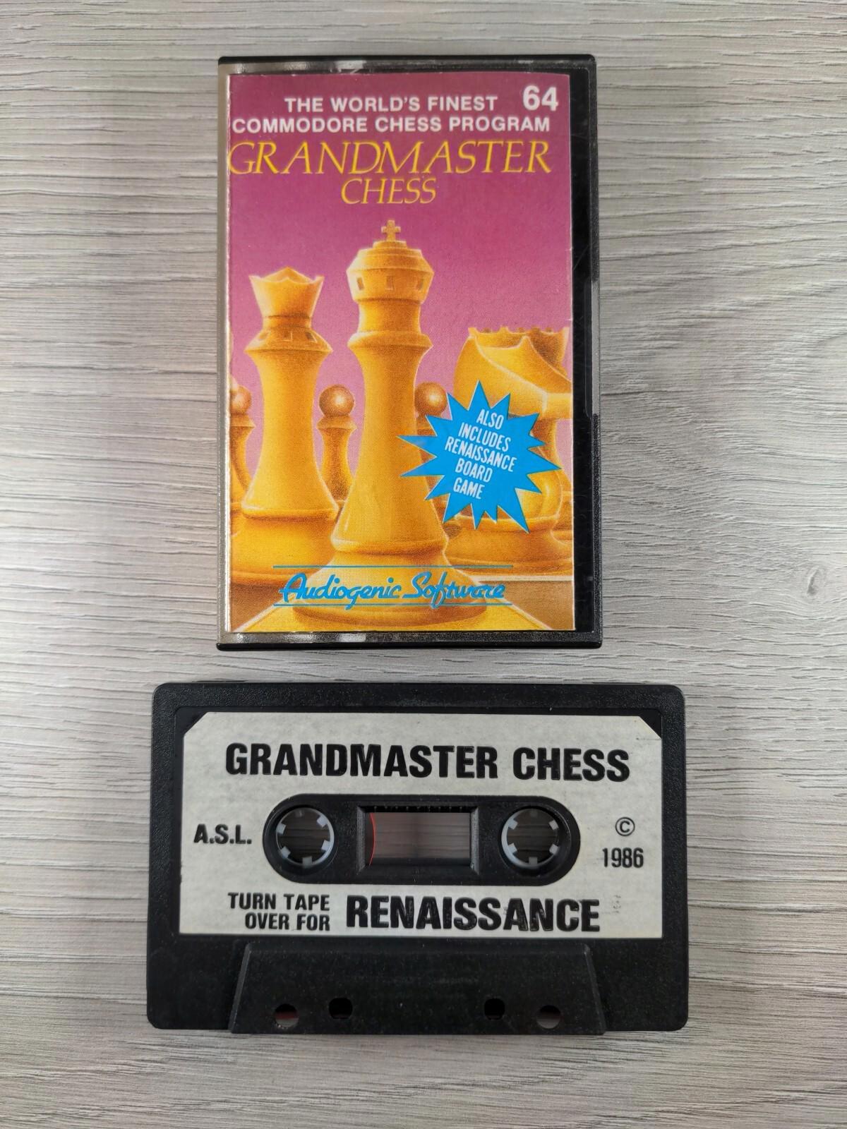 Grandmaster Chess Commodore 64 C64 Video Game Cassette Tested & Working