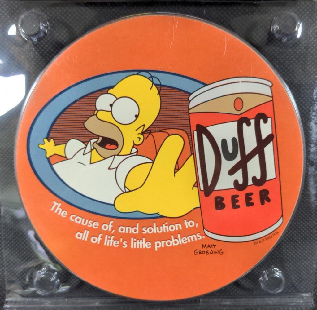 The Simpsons Drink Coasters Coffee Tea  Beer Mats Duff Beer-4 Coasters Per Pack