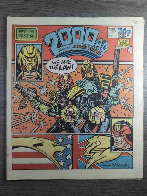 2000AD Prog 488 Featuring Judge Dread Comic Date 20 Sept 1986 Retro Comics