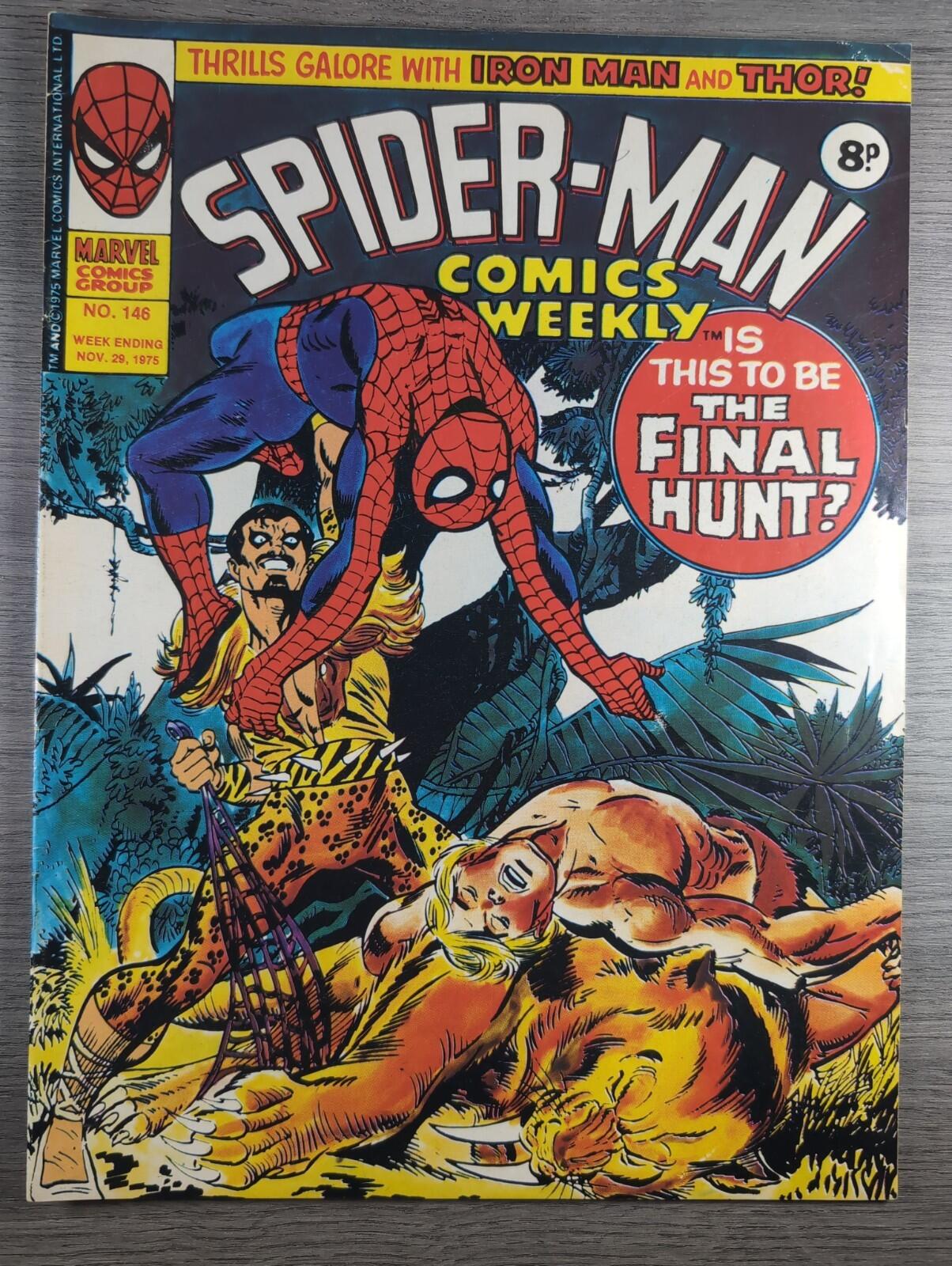 Spider-Man Comics Weekly No146 Marvel Comics UK 29th November 1975 Vintage Comic