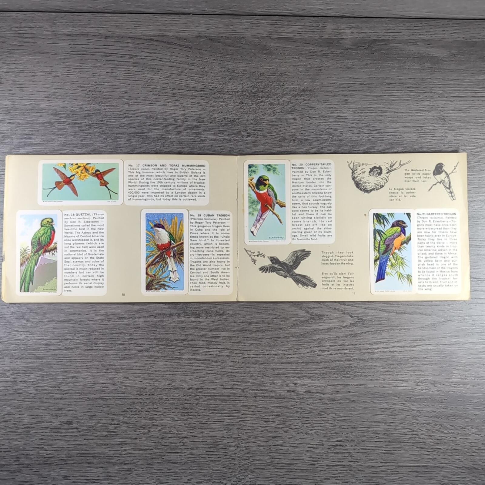 Brooke Bond Tea Picture Card Album No 6 Tropical Birds Complete Set Canada Issue