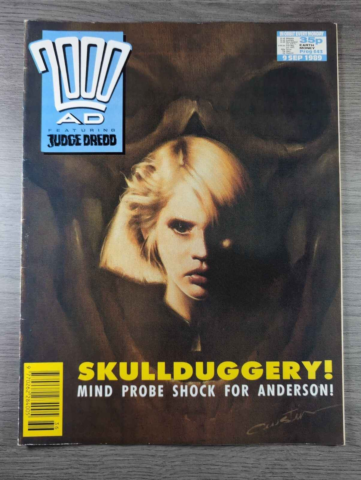2000AD Prog 643 Featuring Judge Dredd Comic 9th Sept 1989 Vintage Retro Comic