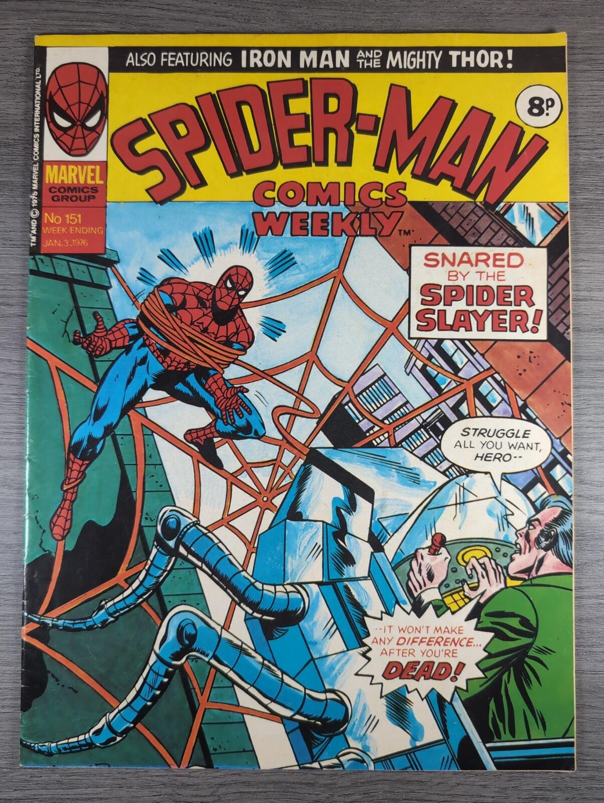 Spider-Man Comics Weekly No 151 Marvel Comics UK 3rd January 1976 Vintage Comic